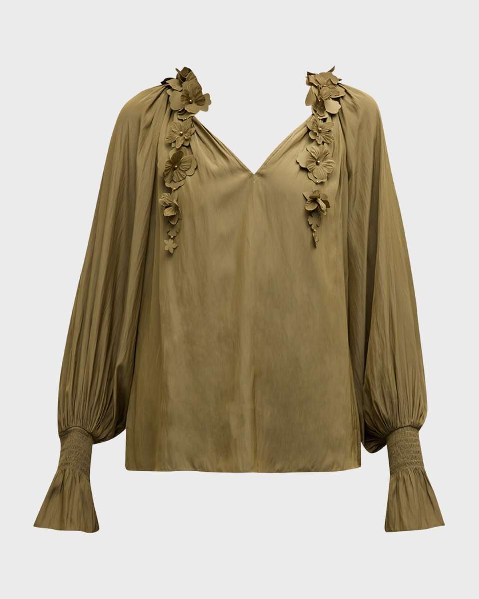 Emelia Floral Applique Blouse